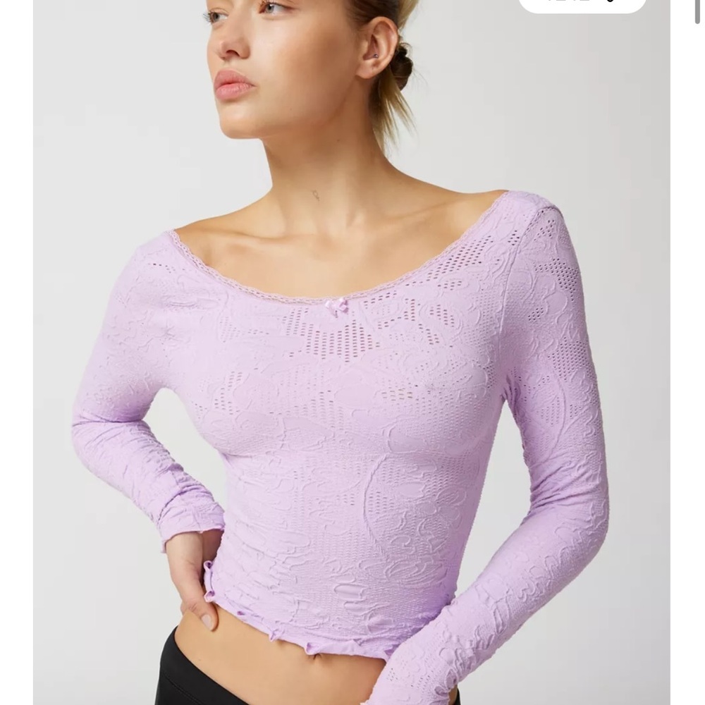 Purple detailed urban long sleeves